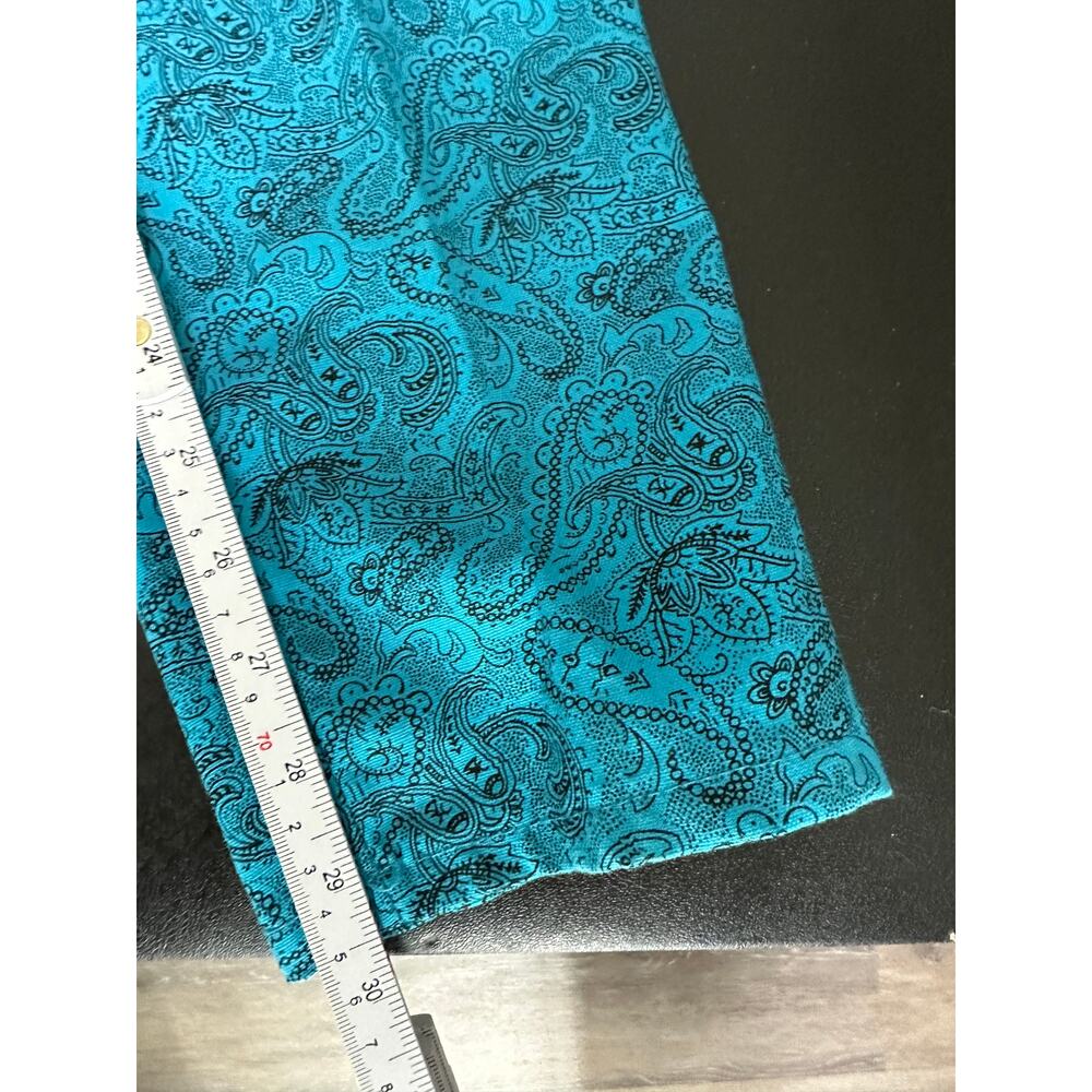 Chic Sport Pants Women 9 Vintage Deadstock High Waist Tapered Paisley Teal NWT - Picture 9 of 10